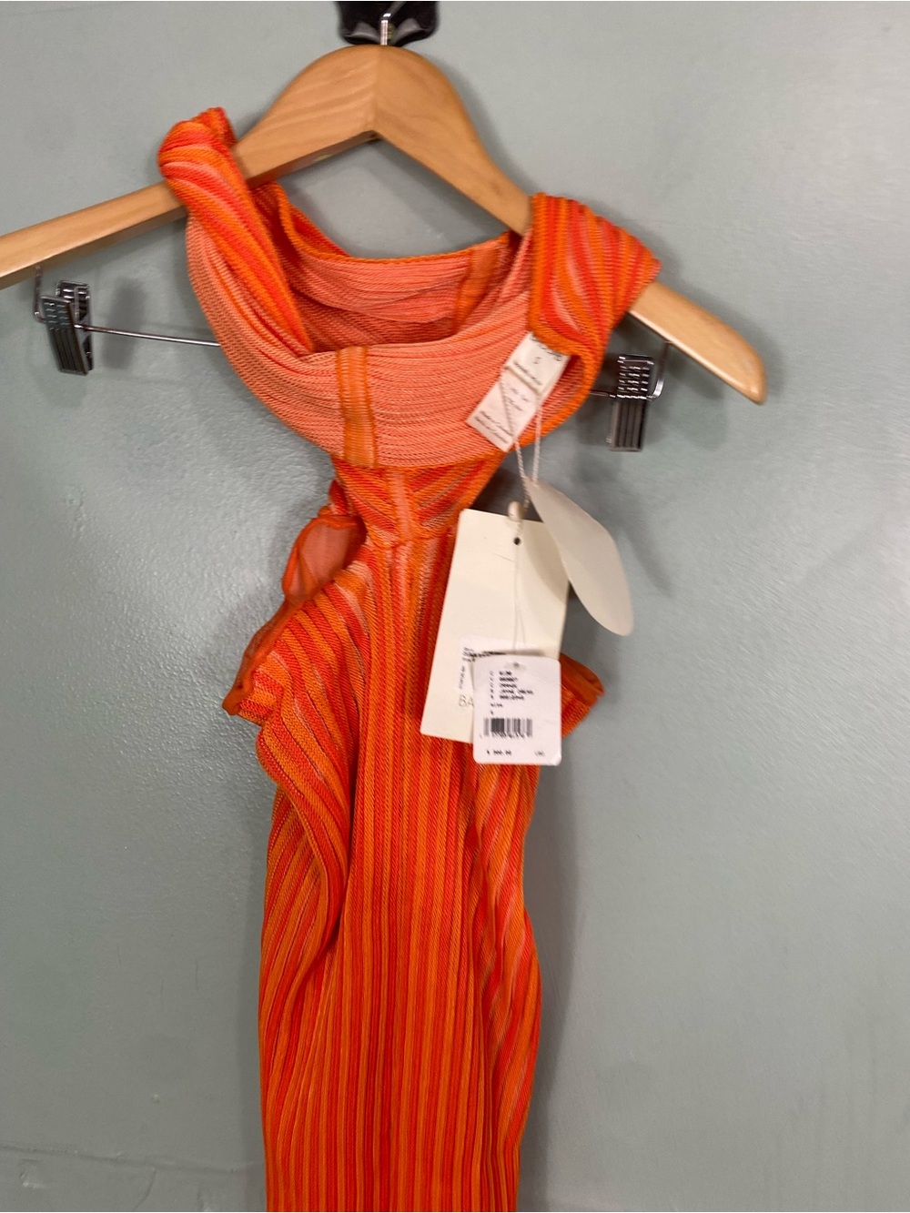 Baobab Jayne Dress Ribbed Stretchy Orange  Small - Picture 3 of 6